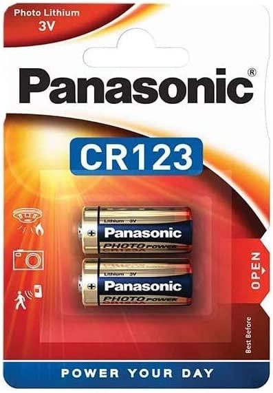 Blister 2 Baterías Litio CR123A / CR17345 Original Panas.