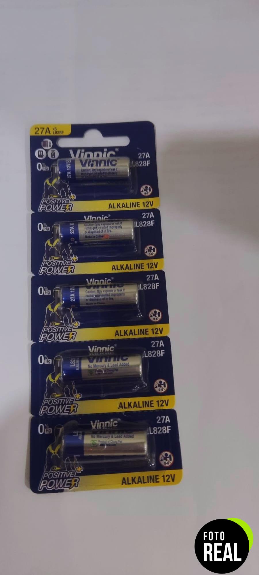 Vinnic 5 Batterie Alcaline 27A – 12V, Micro Alcaline, Confezione Blister